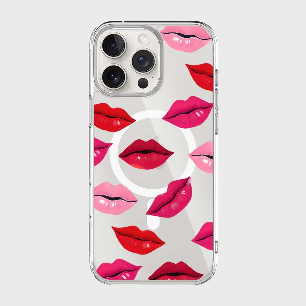 MagSafe iPhone 16 Pro Lips Design Clear Case