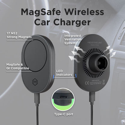 MagSafe Wireless Car Charger Air Vent Mount (Version 2.0)