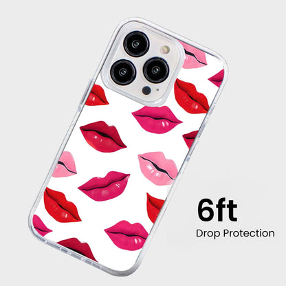 MagSafe iPhone 15 Pro Max Lips Design Clear Case