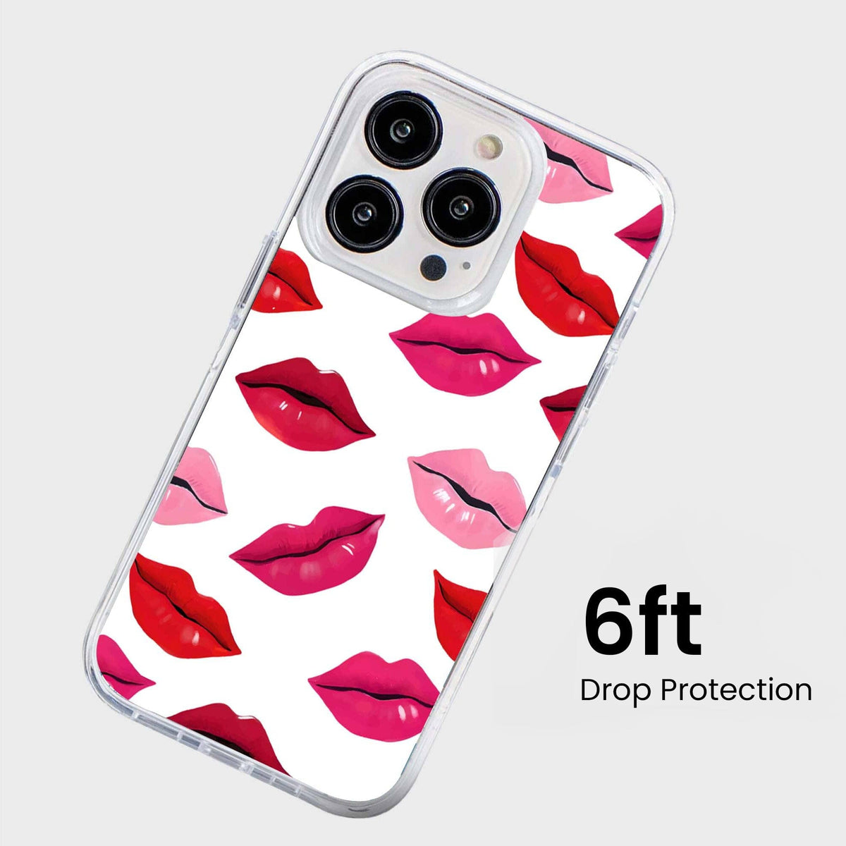 MagSafe iPhone 15 Pro Lips Design Clear Case