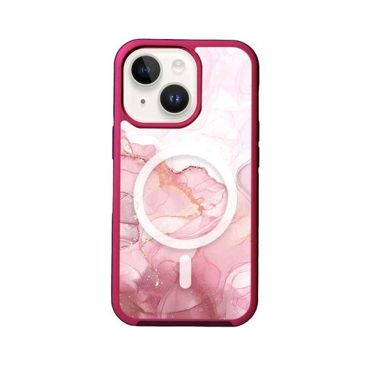 MagSafe iPhone 14 Plus Pink Marble Case
