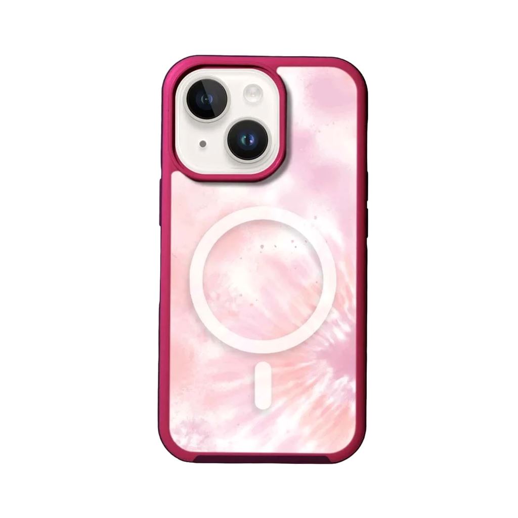 MagSafe iPhone 14 Pink Tie Dye Case