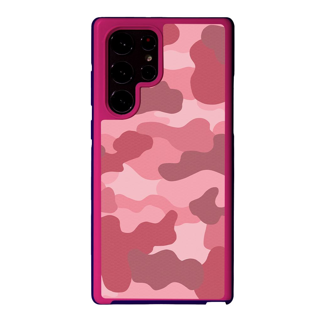 Pink Samsung Galaxy S22 Ultra Camo Case