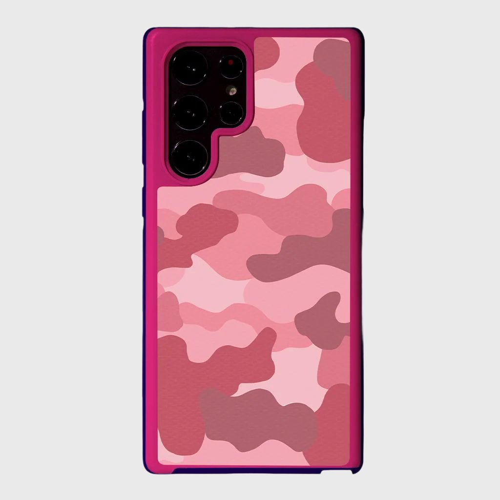 Pink Samsung Galaxy S22 Ultra Camo Case