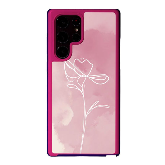 Pink Flower Samsung Galaxy S22 Ultra Case