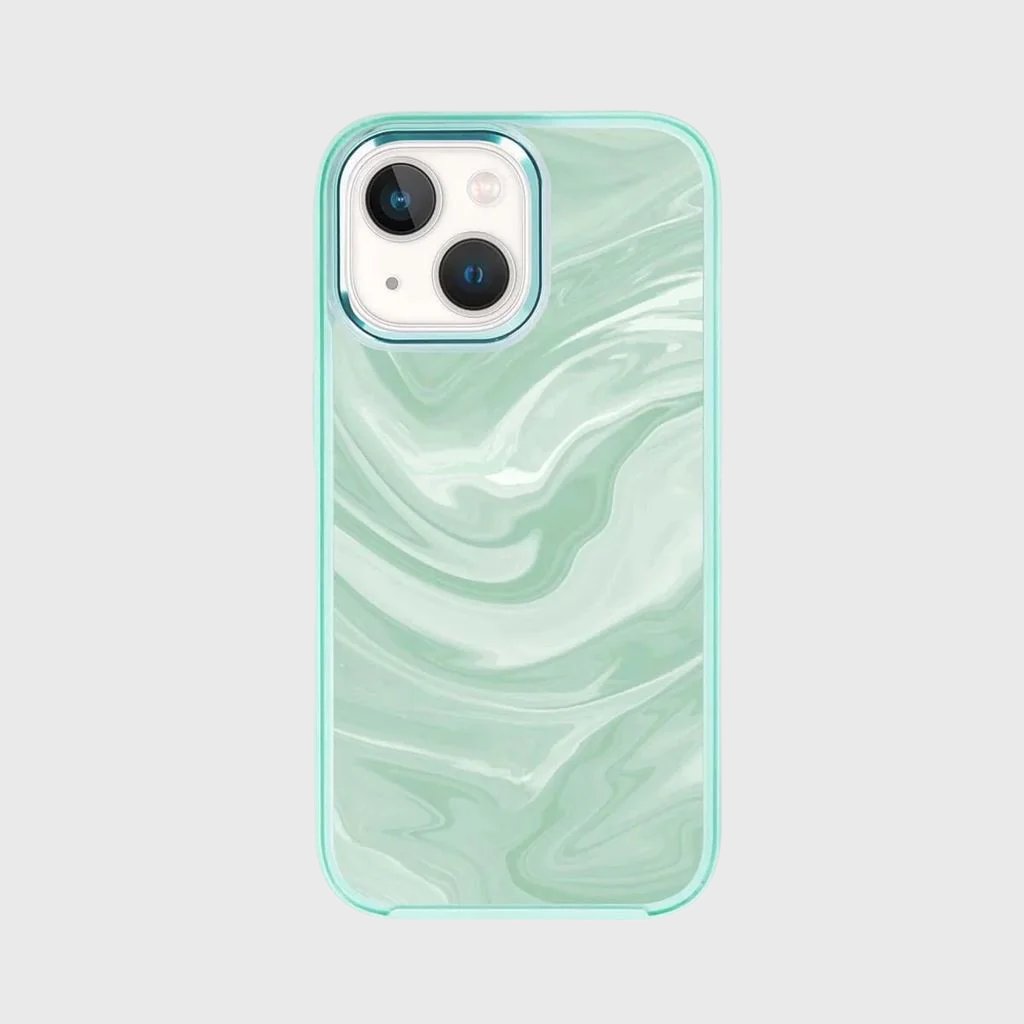 MagSafe iPhone 14 Plus Teal Swirl Case