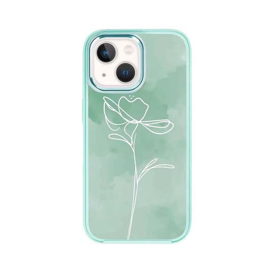 MagSafe iPhone 14 Plus Teal Flower Case