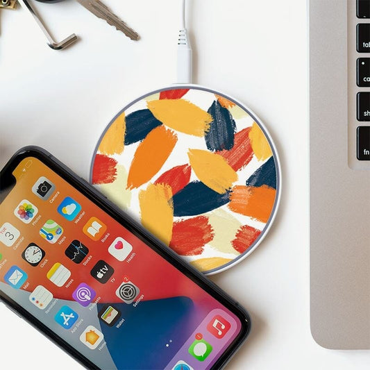 Orange Abstract - Wireless Charging Pad