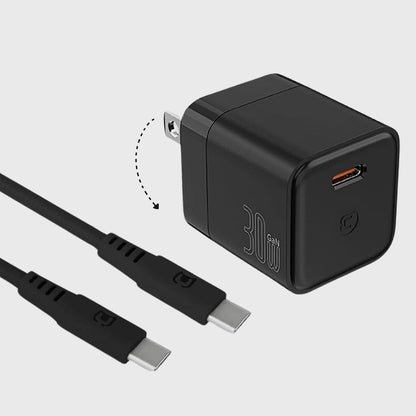 GaN 30W Wall Charger - Black