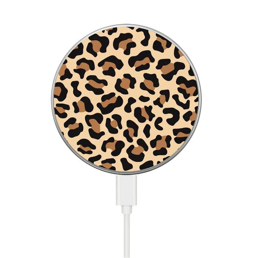 MagSafe Wireless Charger - Brown Leopard Pattern