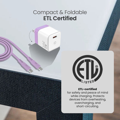 GaN 30W Wall Charger with 100W Type C to Type C Cable