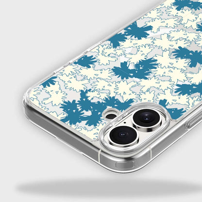 iPhone 16 Clear Case - Blue Dandelion Design