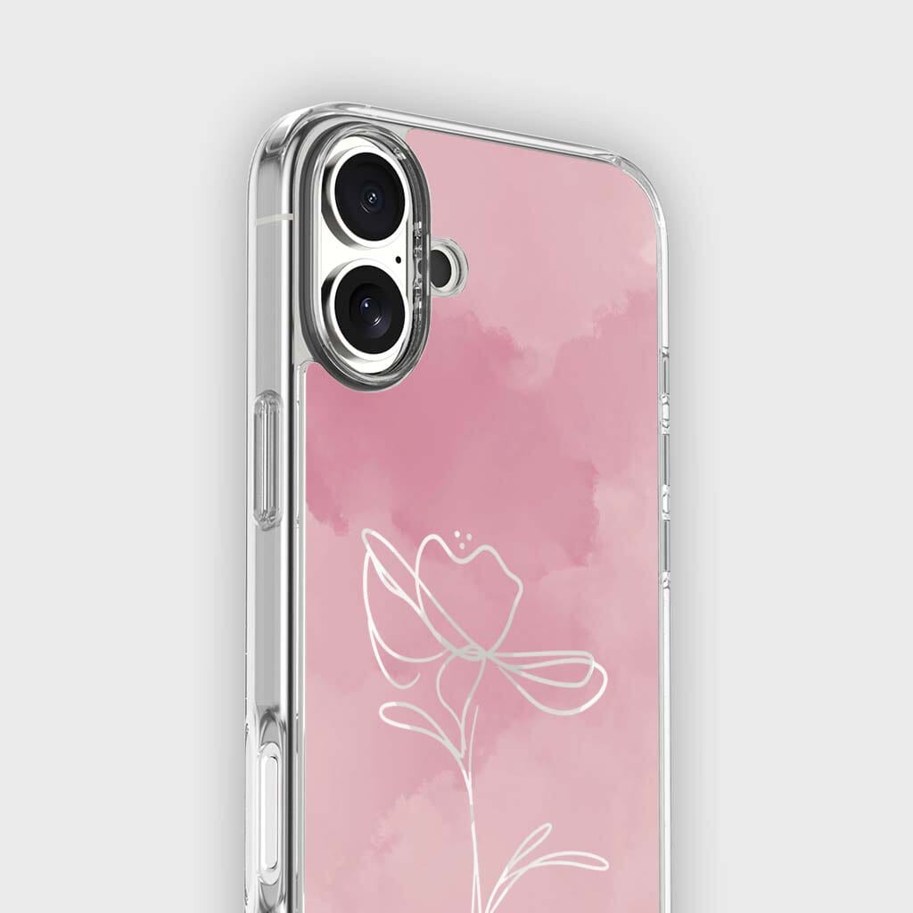 iPhone 16 Case With MagSafe - Pink Flower