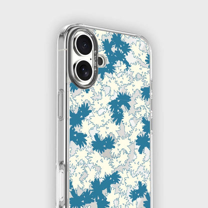 iPhone 16 Clear Case - Blue Dandelion Design