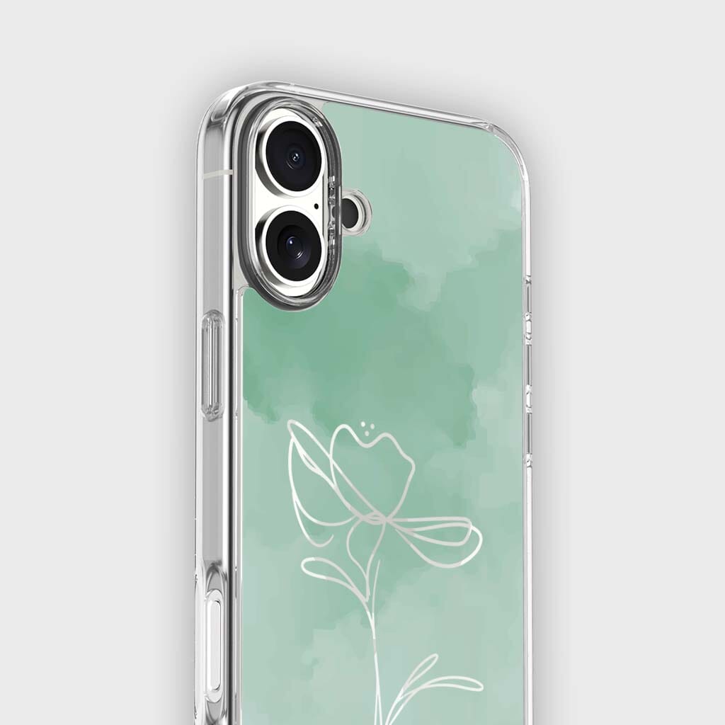 iPhone 16 Case With MagSafe - Green Flower