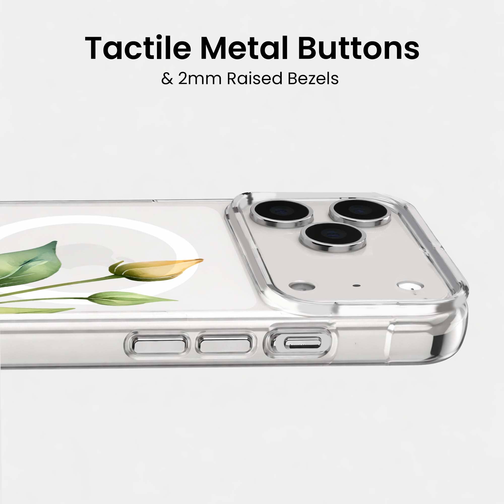 MagSafe iPhone 17 Pro Max Yellow Wildflower Clear Case