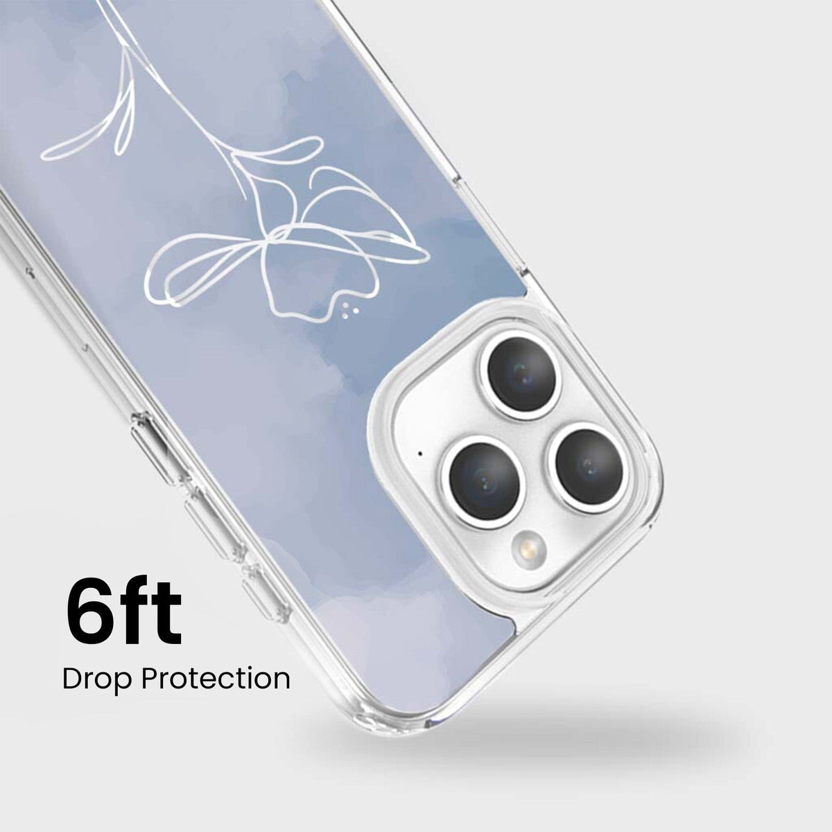 iPhone 15 Pro Case With MagSafe - Blue Flower