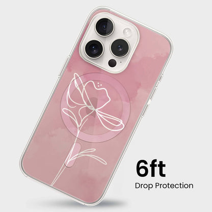 iPhone 15 Pro Case With MagSafe - Pink Flower