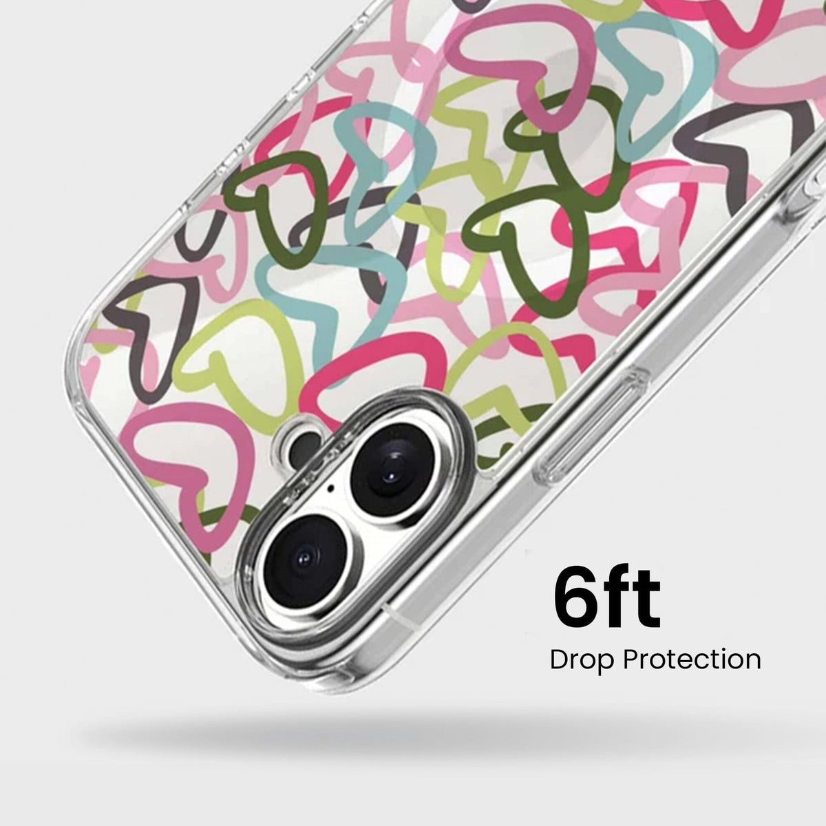 iPhone 16 Clear Case - Graffiti Design