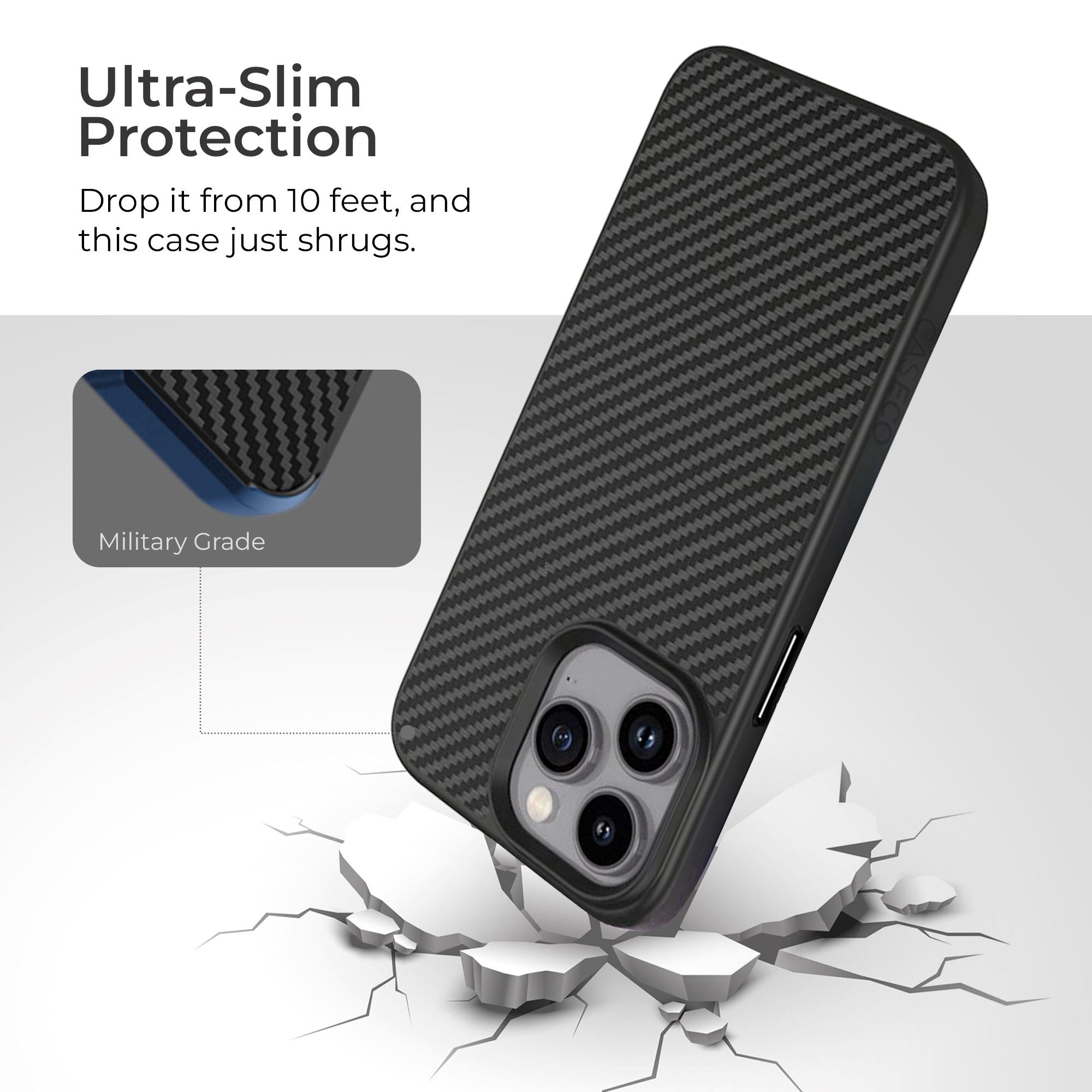 iPhone 15 Pro Aramid Fiber Military-Grade Protective Case