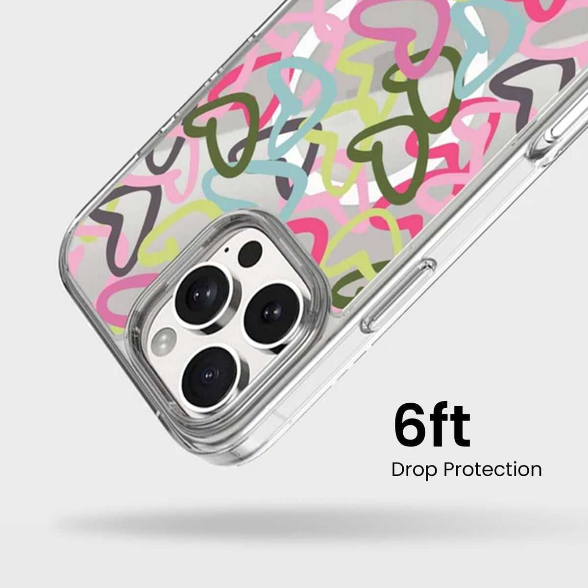 iPhone 16 Pro Clear Case - Graffiti Design