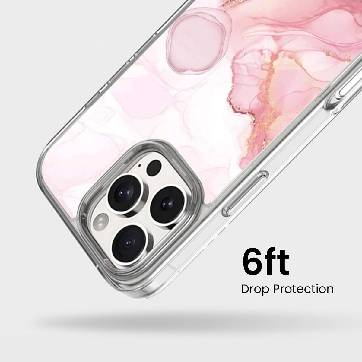 iPhone 16 Pro Case With MagSafe - Pink Marble