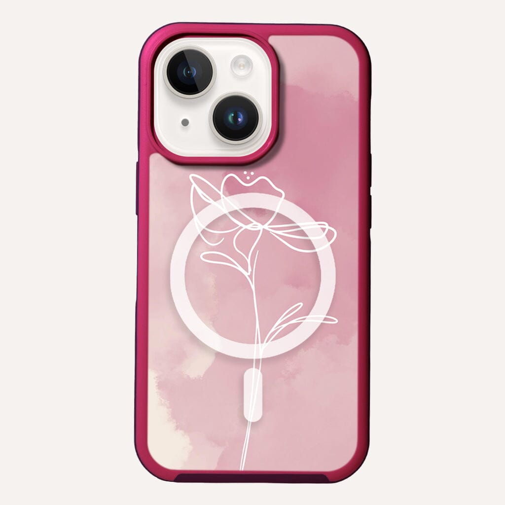 MagSafe iPhone 13 Pink Flower Case