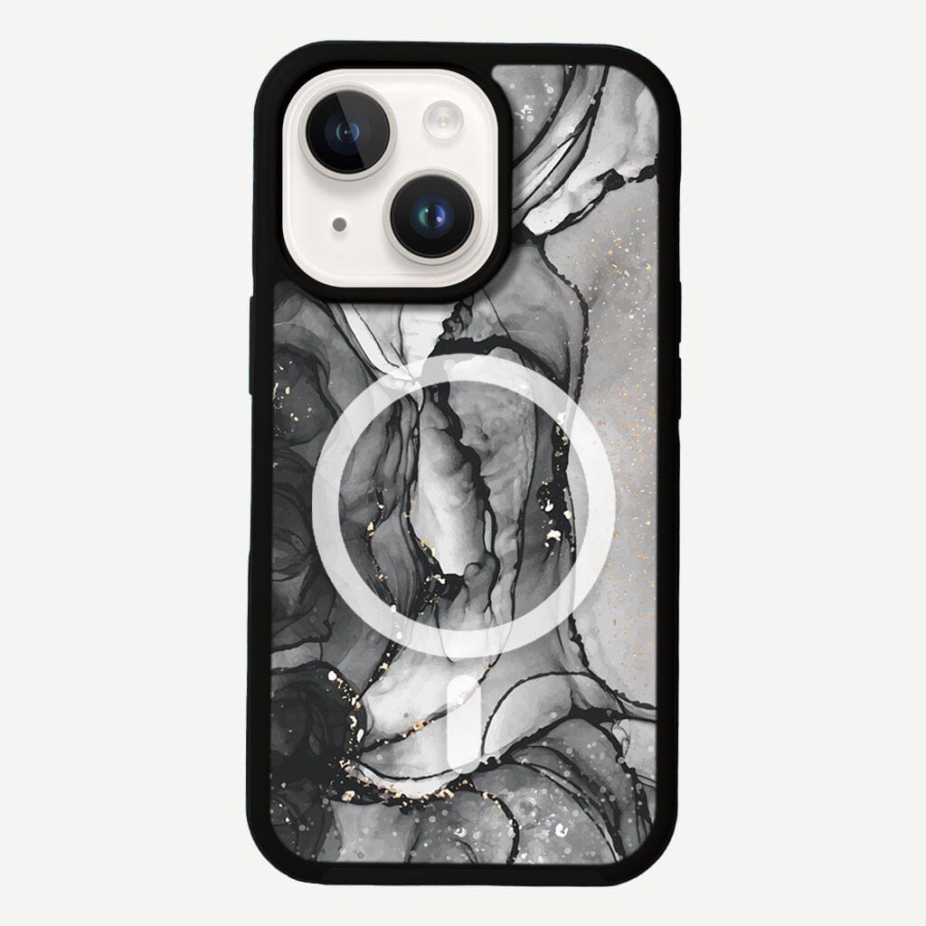 MagSafe iPhone 14 Black Marble Case