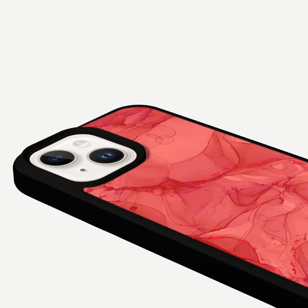 MagSafe iPhone 14 Plus Red Marble Case