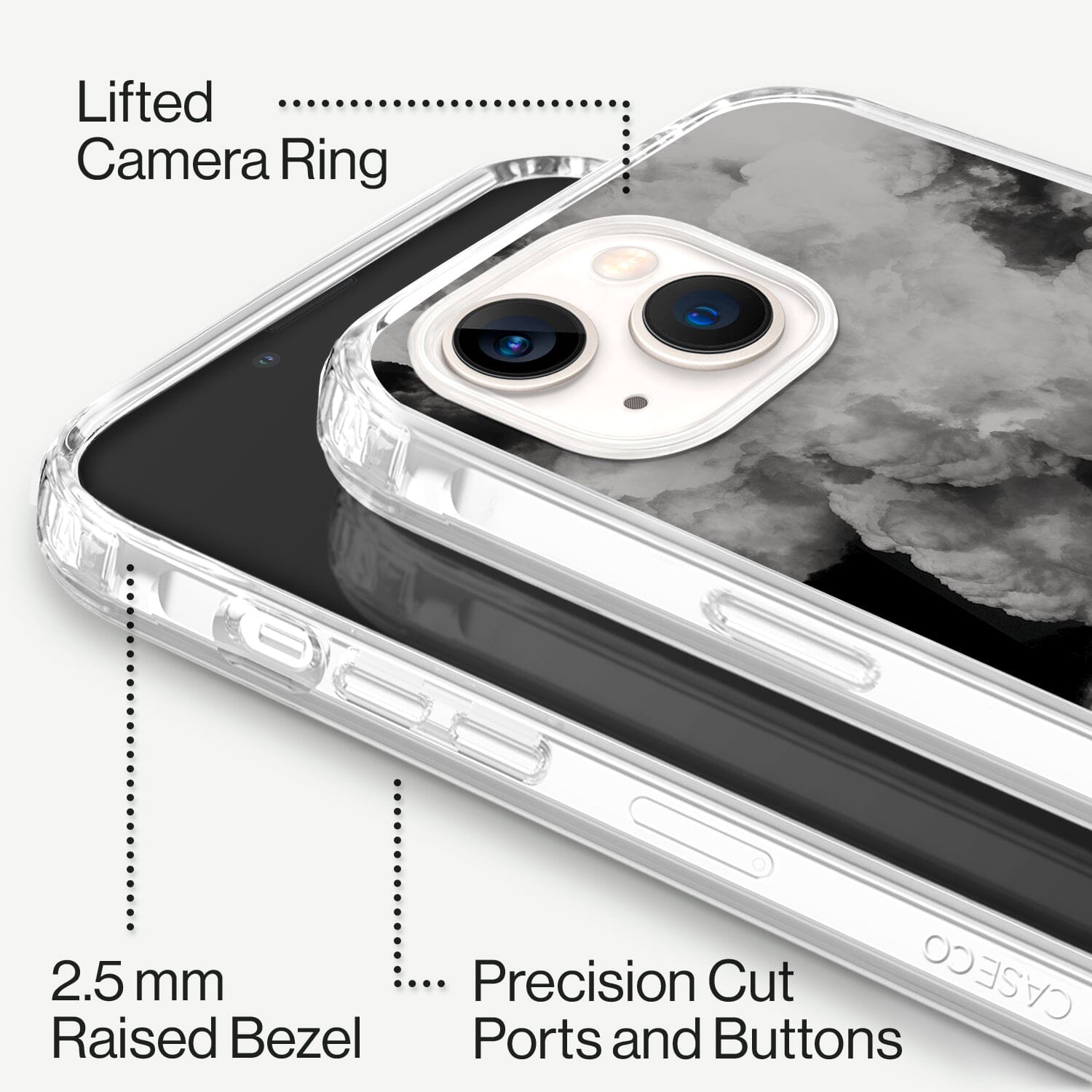 iPhone 15 Plus Case With MagSafe - White Cloud