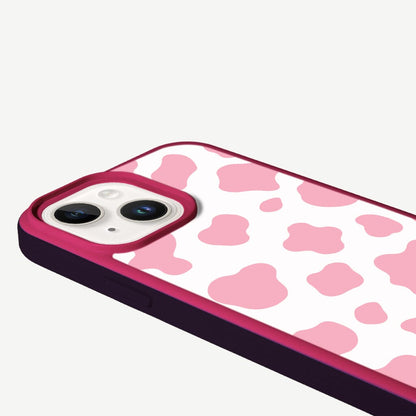 MagSafe iPhone 14 Plus Pink Cow Print Case