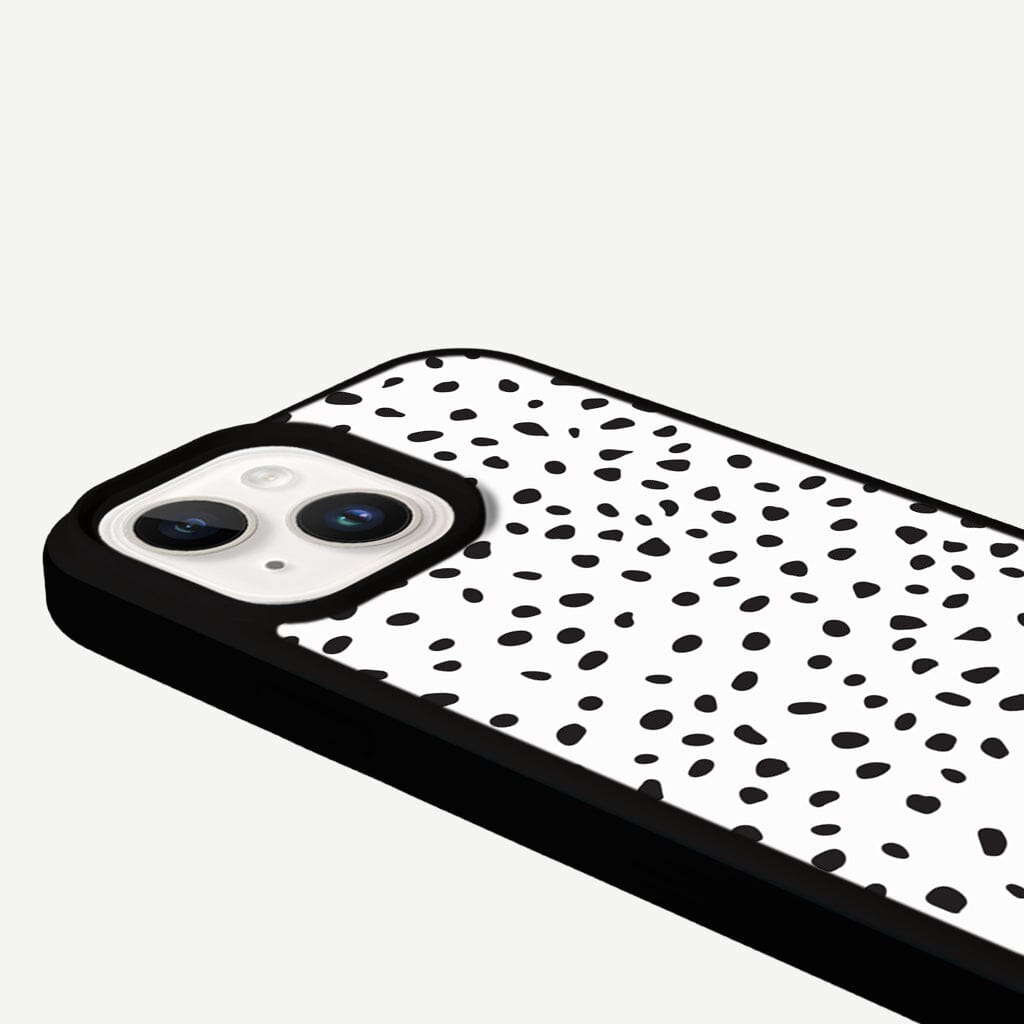 MagSafe iPhone 14 Plus White Polka Dots Case