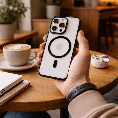 iPhone 16 Pro Max Anti Yellow Clear Case with Camera Kickstand