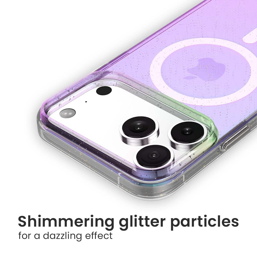 iPhone 17 Pro Anti-Yellow Glitter Clear Case with MagSafe