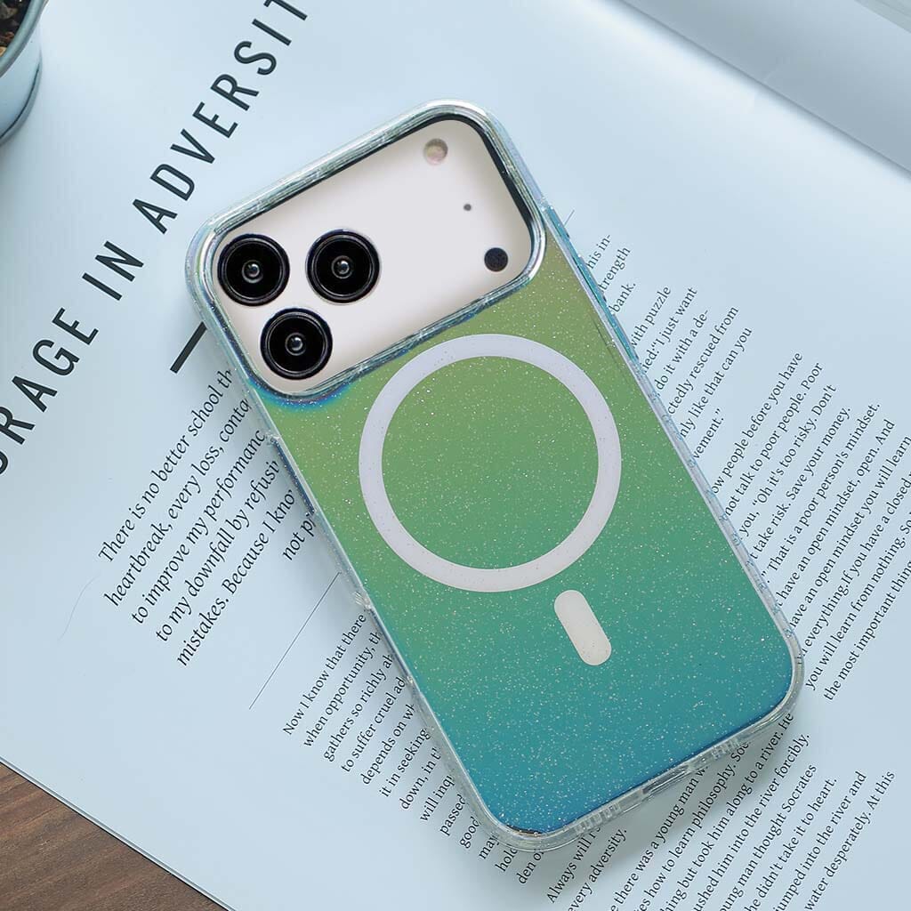 iPhone 17 Pro Max Anti-Yellow Glitter Clear Case with MagSafe