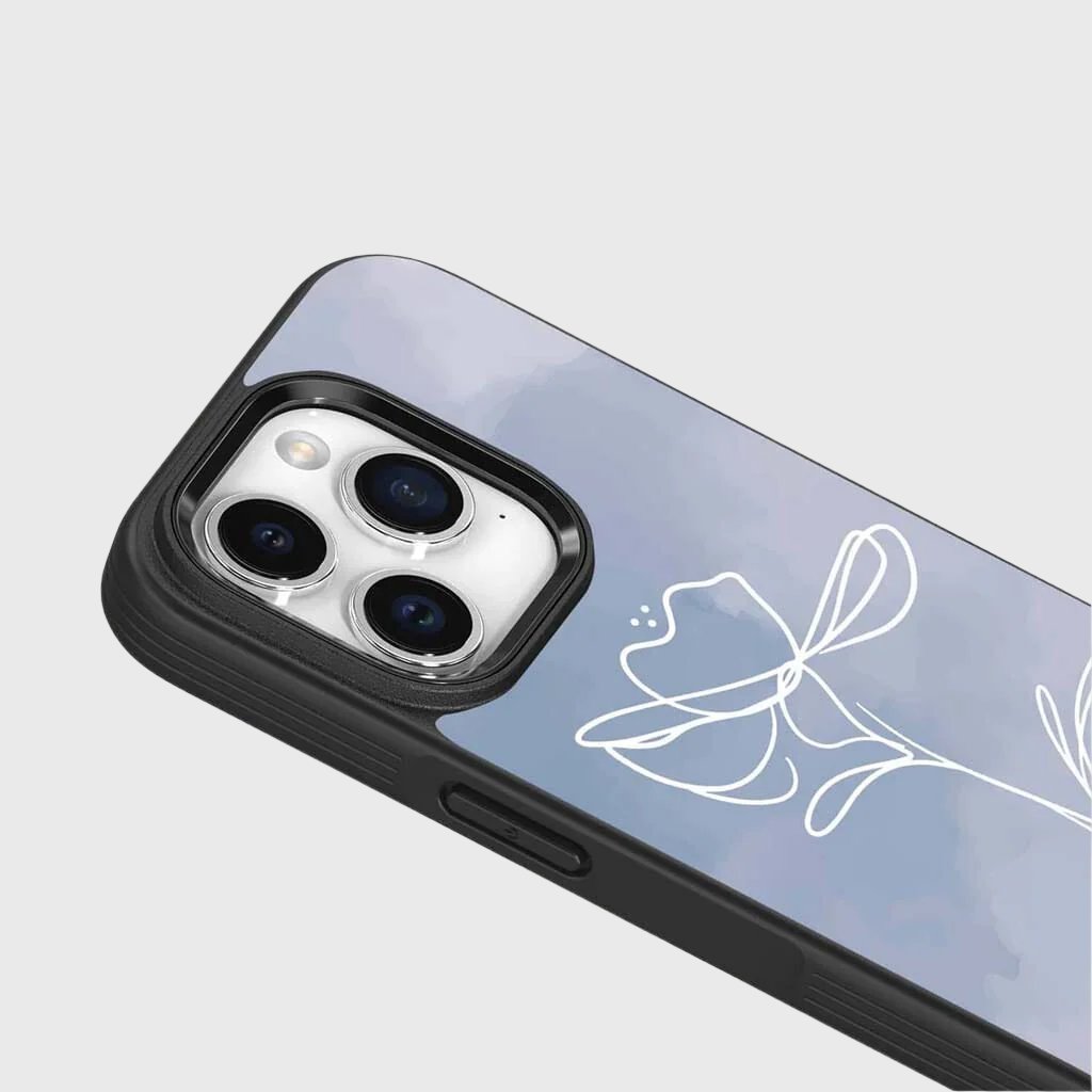 iPhone 15 Pro Case With MagSafe - Blue Flower