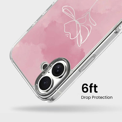 iPhone 16 Case With MagSafe - Pink Flower