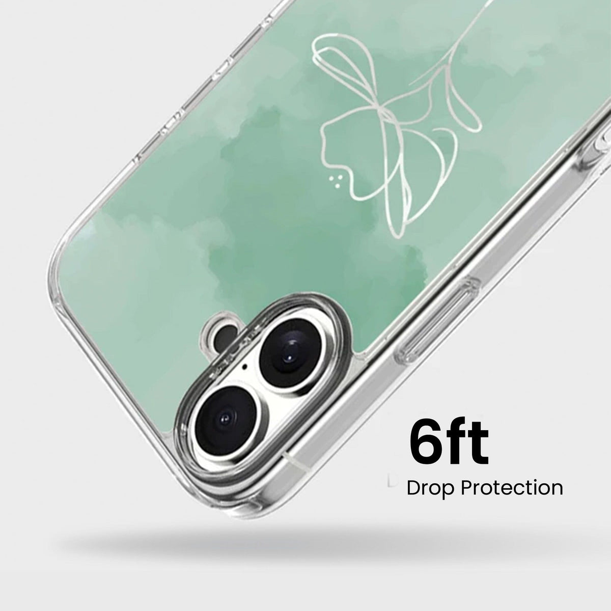 iPhone 16 Case With MagSafe - Green Flower