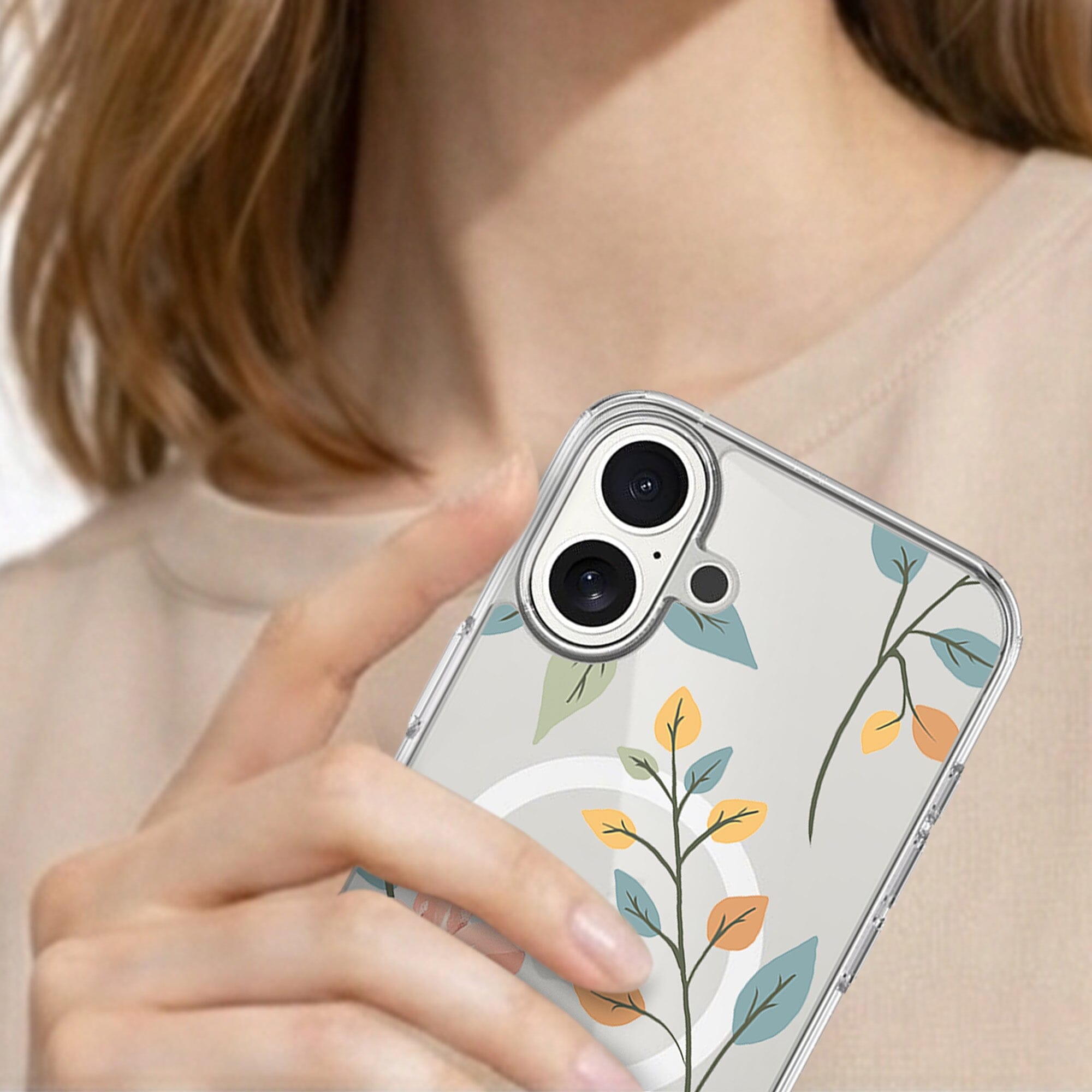 MagSafe iPhone 17 Easter Floral Clear Case