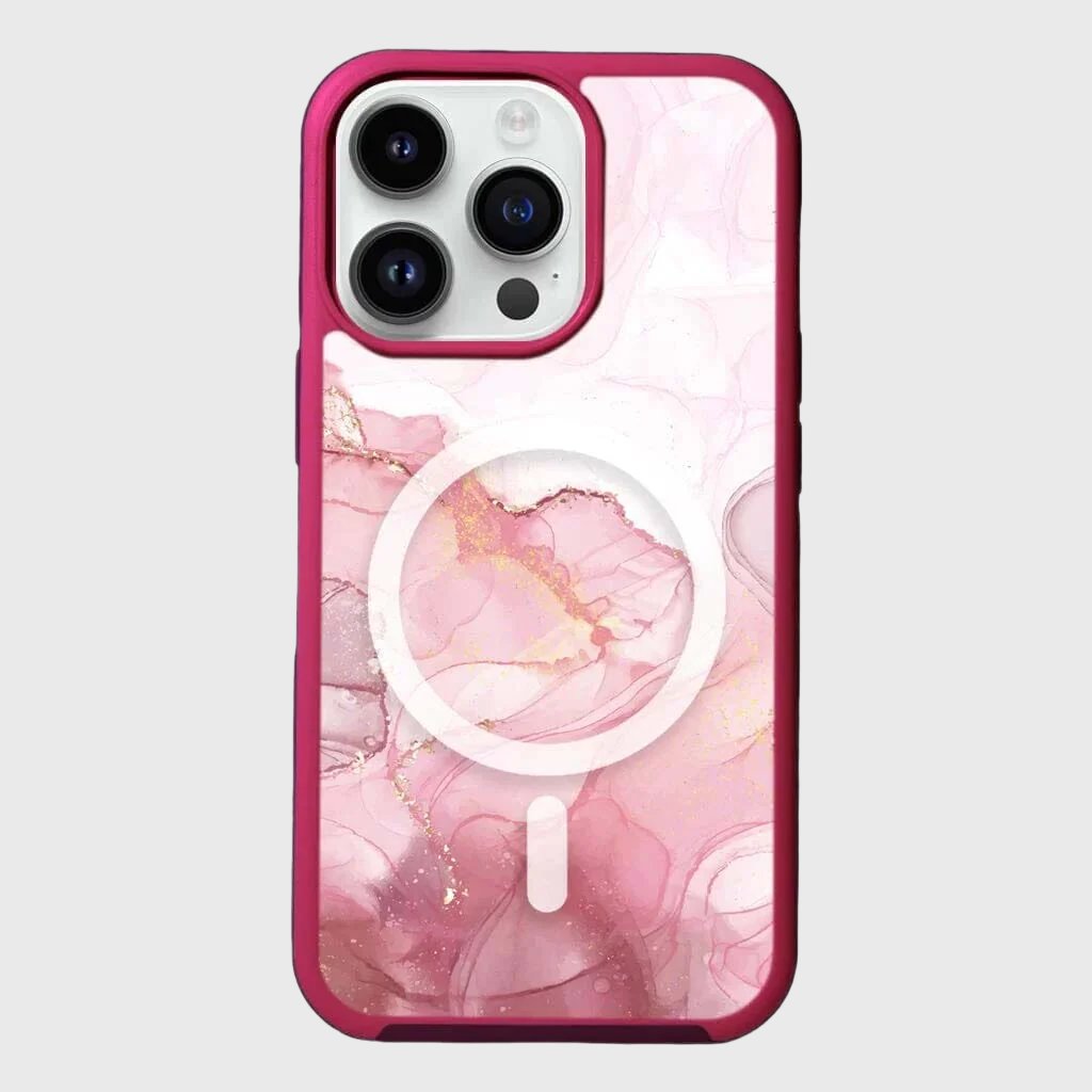 Pink IPhone 13 Pro Marble Case Caseco Inc pink-iphone-13-pro-marble-case-caseco-inc