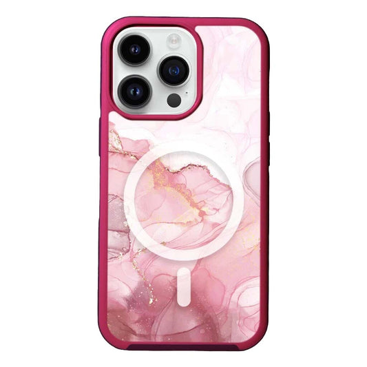 MagSafe iPhone 14 Pro Pink Marble Case