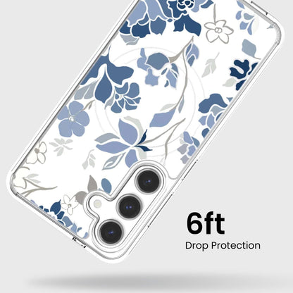 Samsung Galaxy S26 Blue Pattern Clear Case