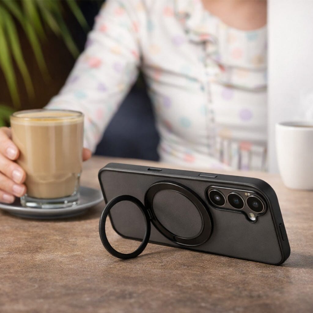 Samsung Galaxy S25 Hybrid Case With Built-in MagSafe Ring Holder