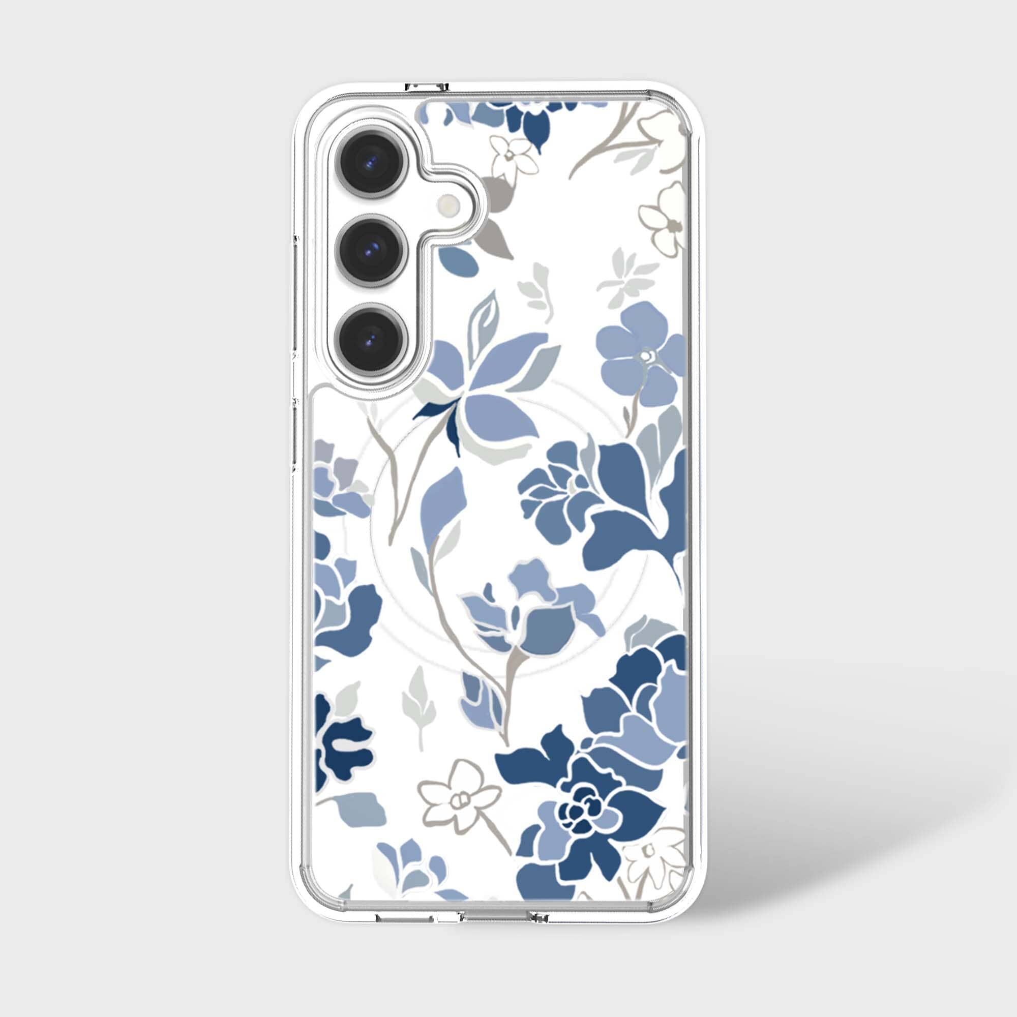 Samsung Galaxy S26 Blue Pattern Clear Case