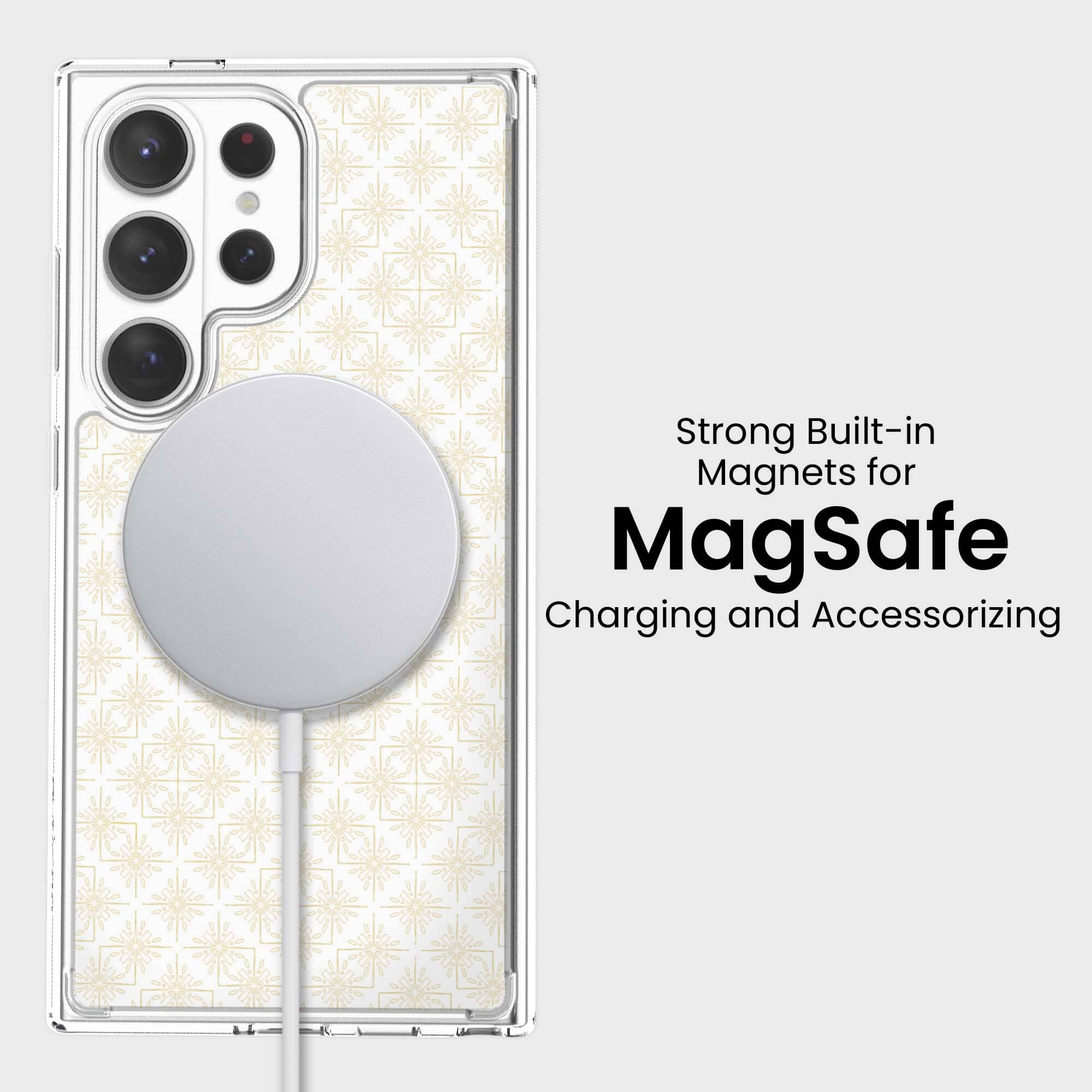 Samsung Galaxy S26 Ultra Clear Design Case - Petal Gold