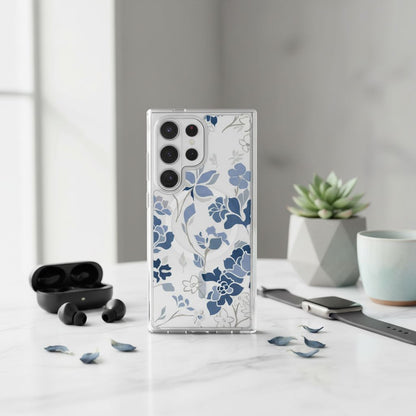 Samsung Galaxy S26 Ultra Blue Pattern Clear Case