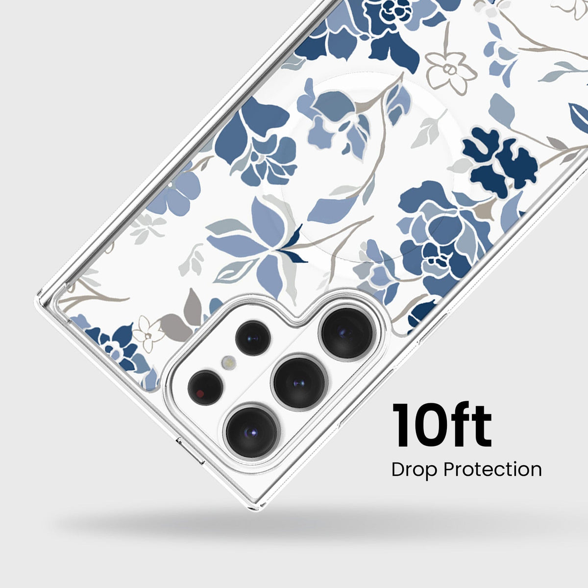 Samsung Galaxy S26 Ultra Blue Pattern Clear Case