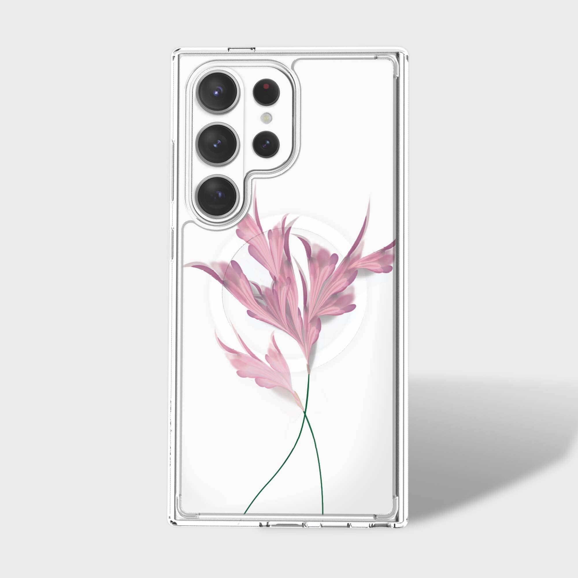 Samsung Galaxy S26 Ultra Clear Design Case - Rose Whisper