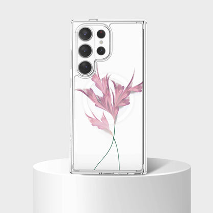 Samsung Galaxy S26 Ultra Clear Design Case - Rose Whisper