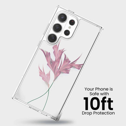 Samsung Galaxy S26 Ultra Clear Design Case - Rose Whisper